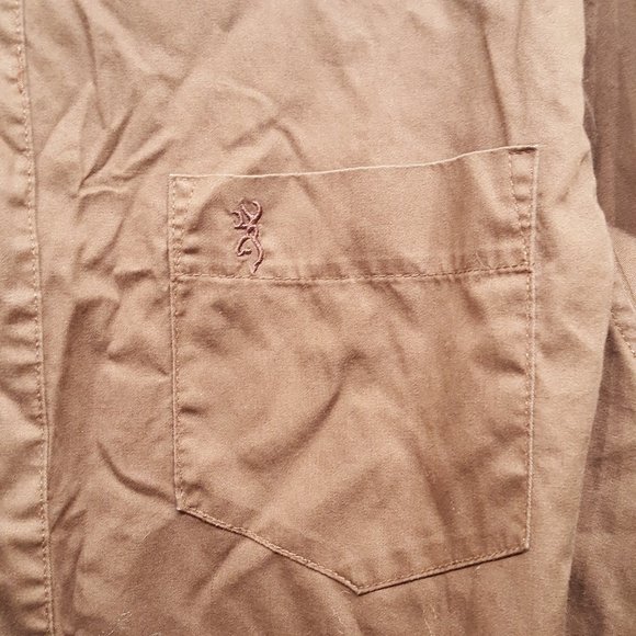 Browning Long Sleeve Casual Button Down Brown Size Med - Picture 2 of 10